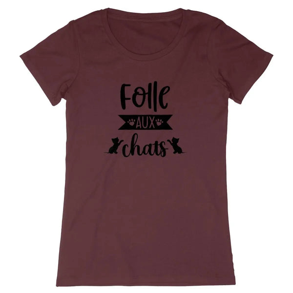 T-shirt femme Folle aux chats