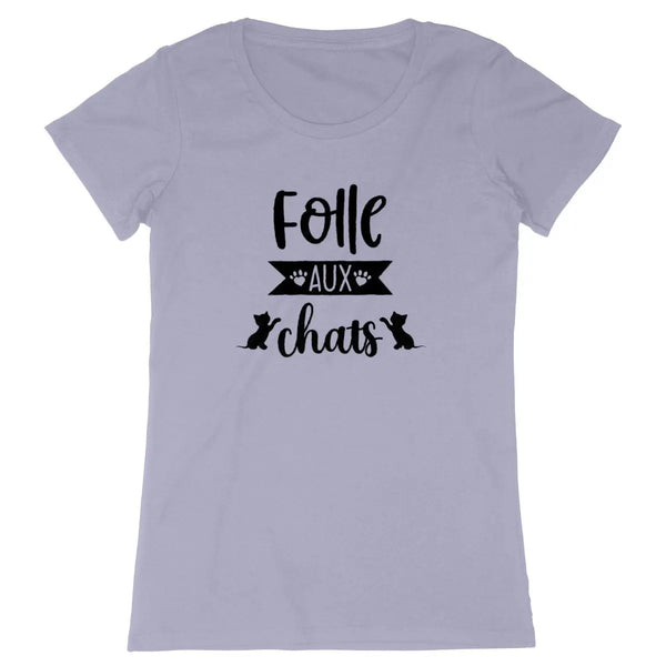 T-shirt femme Folle aux chats