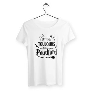 T-shirt femme J'attends toujours ma lettre pour Poudlard