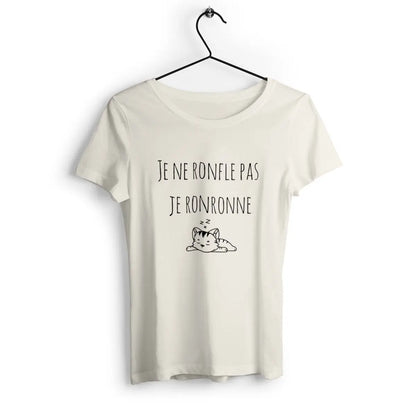 T-shirt femme Je ne ronfle pas je ronronne