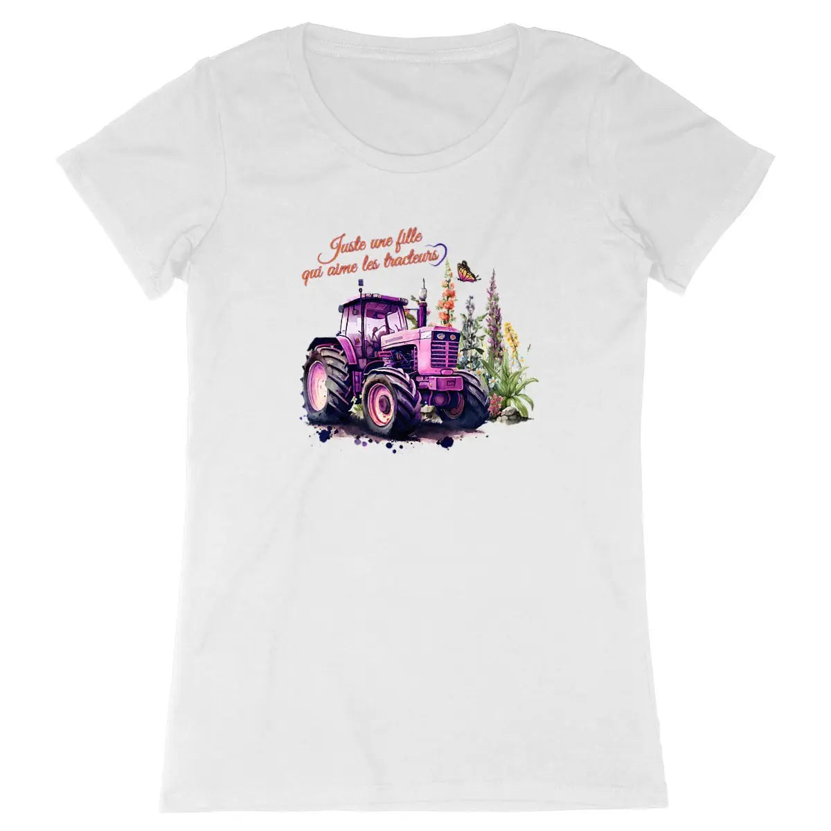 T-shirt femme Juste une fille qui aime les tracteurs