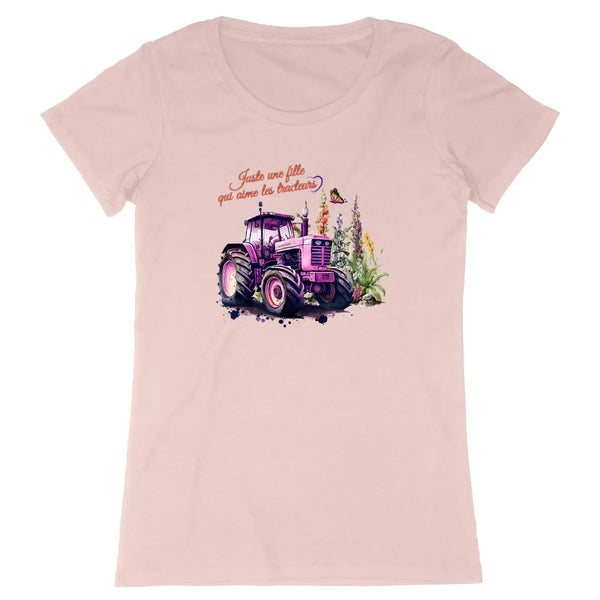 T-shirt femme Juste une fille qui aime les tracteurs