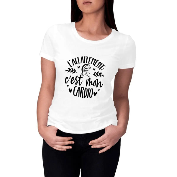 T-shirt femme L'allaitement c'est mon cardio