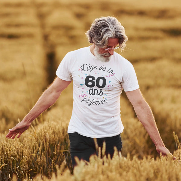 T-shirt homme 60 ans l'âge de la perfection