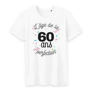 T-shirt homme 60 ans l'âge de la perfection