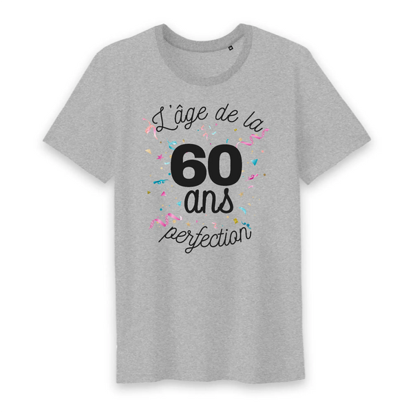 T-shirt homme 60 ans l'âge de la perfection