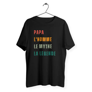 T-shirt homme Papa l'homme le mythe la legende