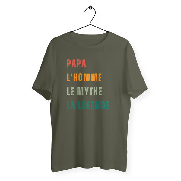 T-shirt homme Papa l'homme le mythe la legende