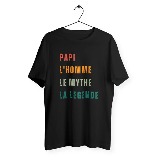 T-shirt homme Papi l'homme le mythe la legende