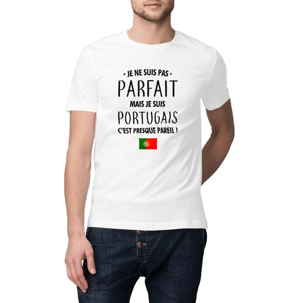 T-shirt homme Je ne suis pas parfait mais je suis portugais