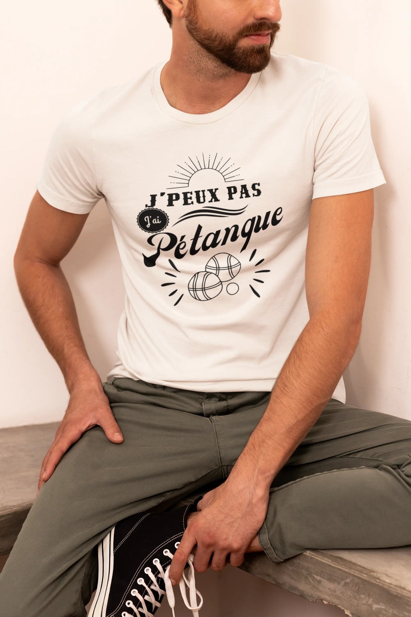 T-shirt homme j'peux pas j'ai pétanque TPOP