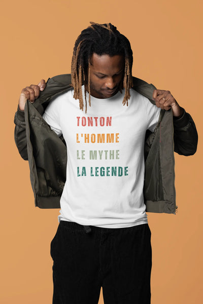 T-shirt homme tonton l'homme le mythe la légende TPOP