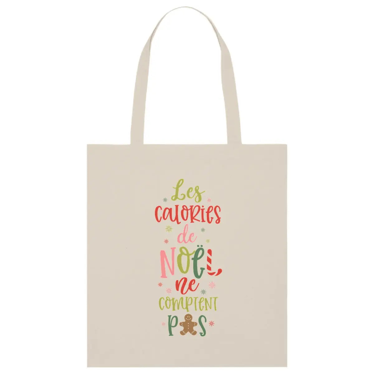 Tote bag léger - Les calories de Noël ne comptent pas v2