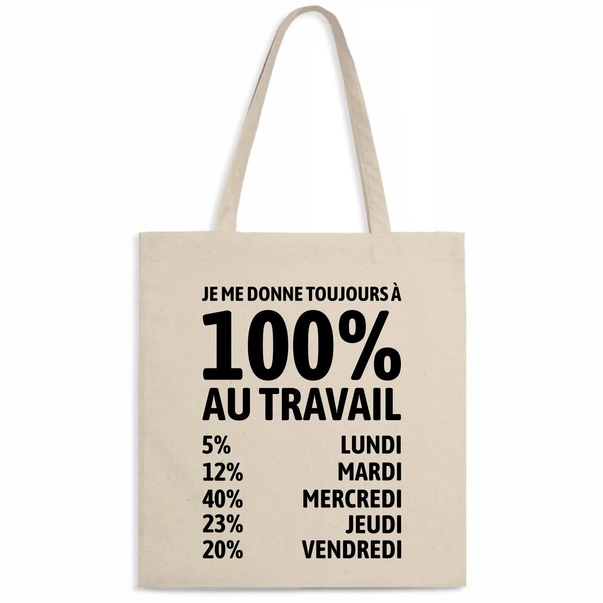 Totebag 100% au travail