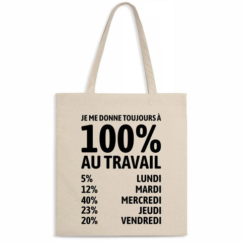 Totebag 100% au travail