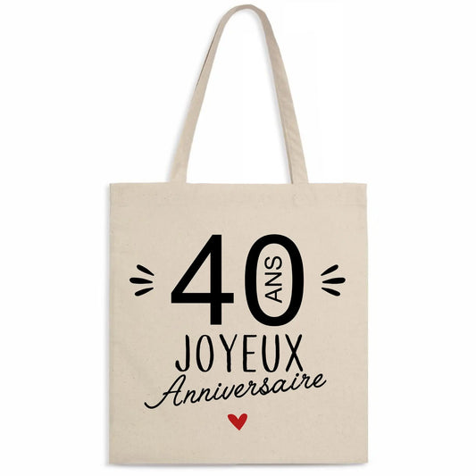 Totebag 40 Ans Joyeux Anniversaire