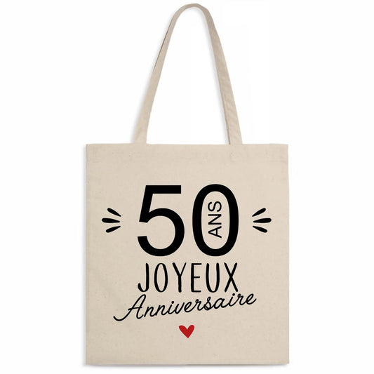 Totebag 50 Ans Joyeux Anniversaire