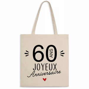 Totebag 60 Ans Joyeux Anniversaire