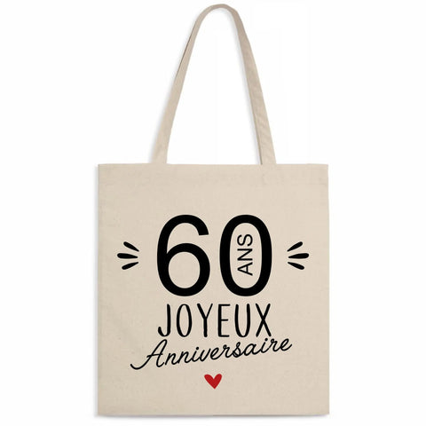 Totebag 60 Ans Joyeux Anniversaire