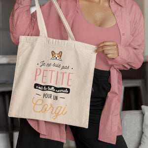 Totebag C'est la taille normale pour un corgi