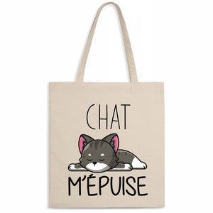 Totebag Chat m'épuise