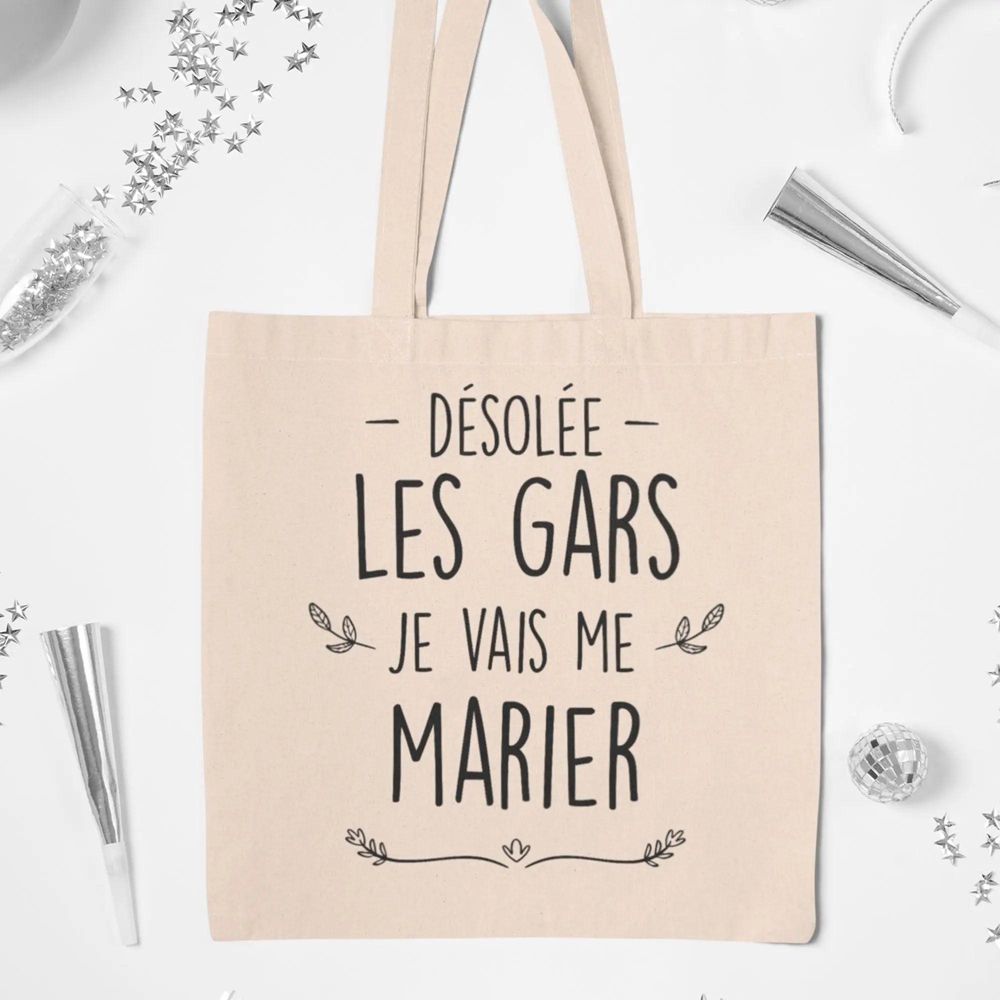 Totebag Désolée les gars je vais me marier