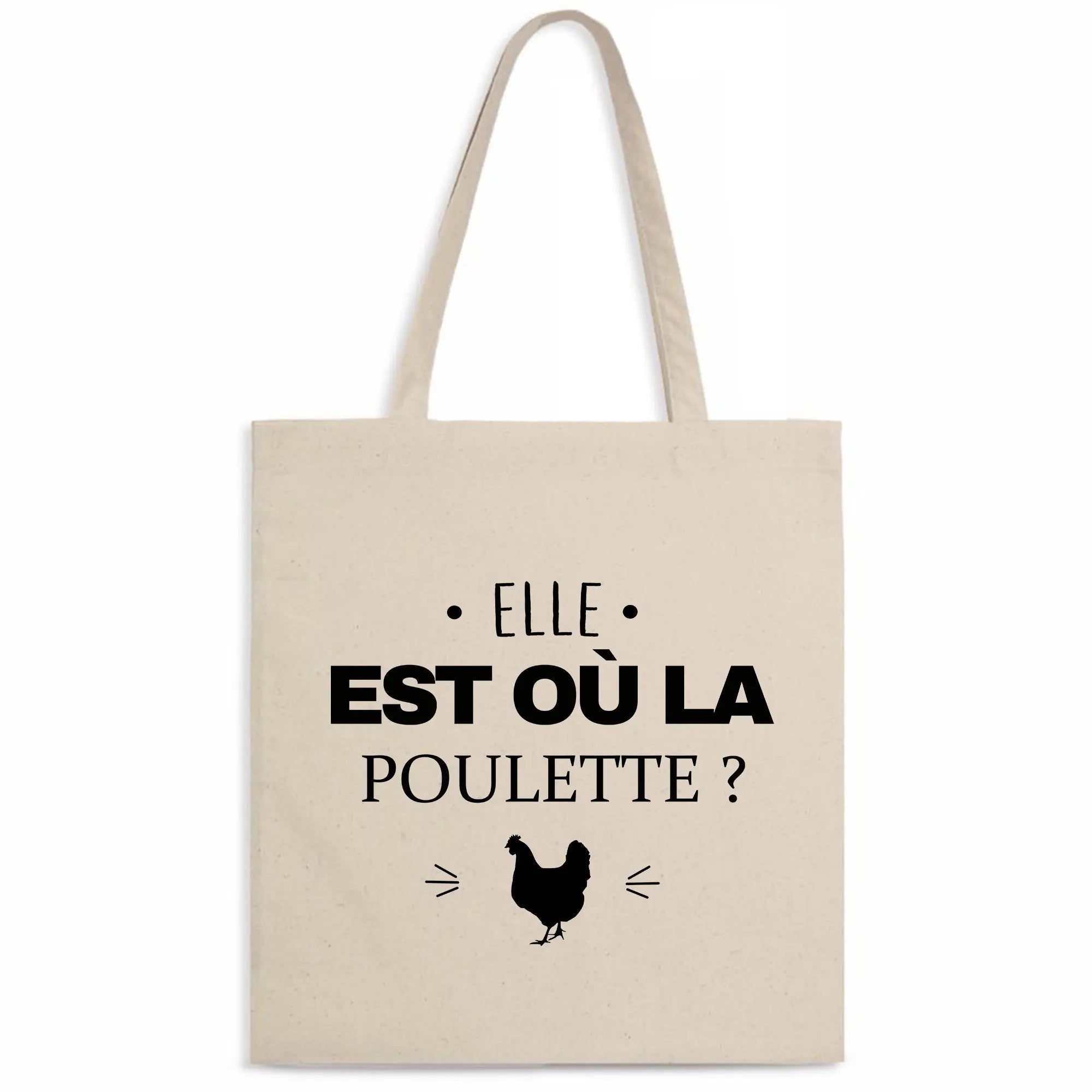 Totebag Elle est où la poulette