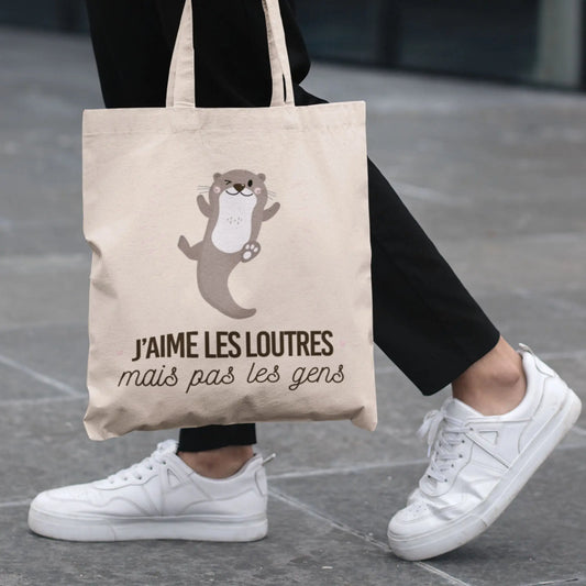 Totebag J'aime les loutres mais pas les gens