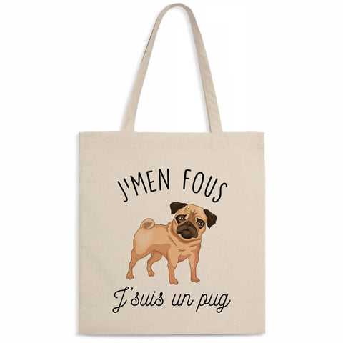 Totebag J'men fous j'suis un pug