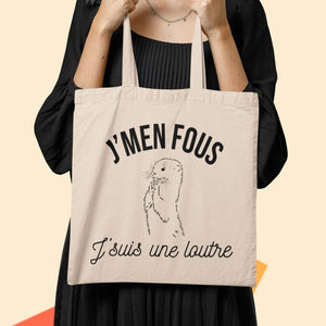 Totebag J'men fous j'suis une loutre