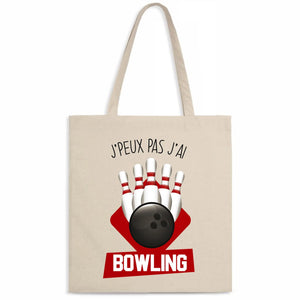 Totebag J'peux pas j'ai bowling