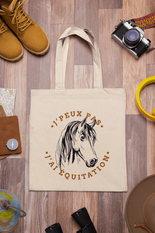 Totebag J'peux pas j'ai équitation