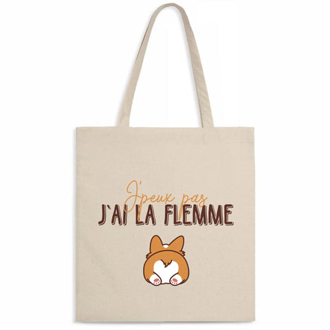 Totebag J'peux pas j'ai la flemme