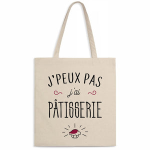 Totebag J'peux pas j'ai pâtisserie