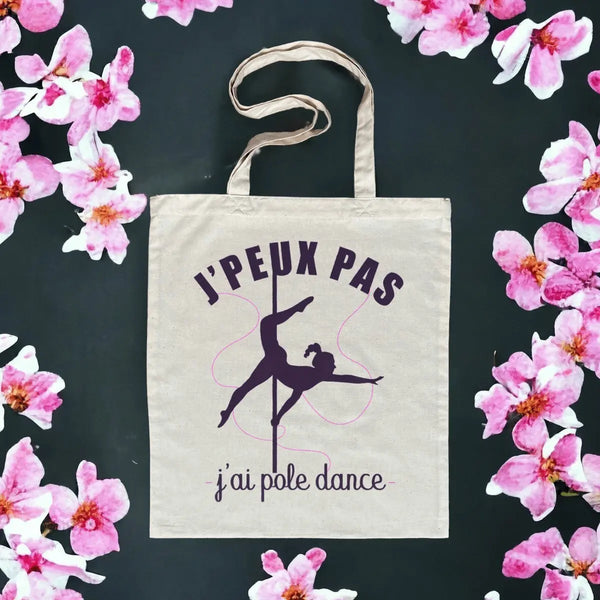 Totebag J'peux pas j'ai pole dance