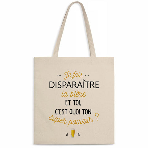 Totebag Je fais disparaître la bière