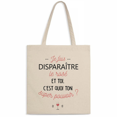 Totebag Je fais disparaître le rosé