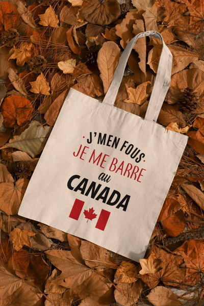 Totebag Je me barre au Canada