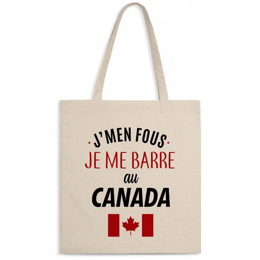 Totebag Je me barre au Canada