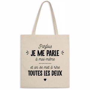 Totebag Je me parle à moi-même