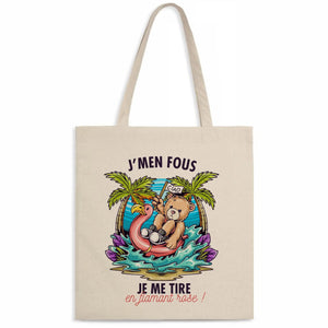 Totebag Je me tire en flamant rose