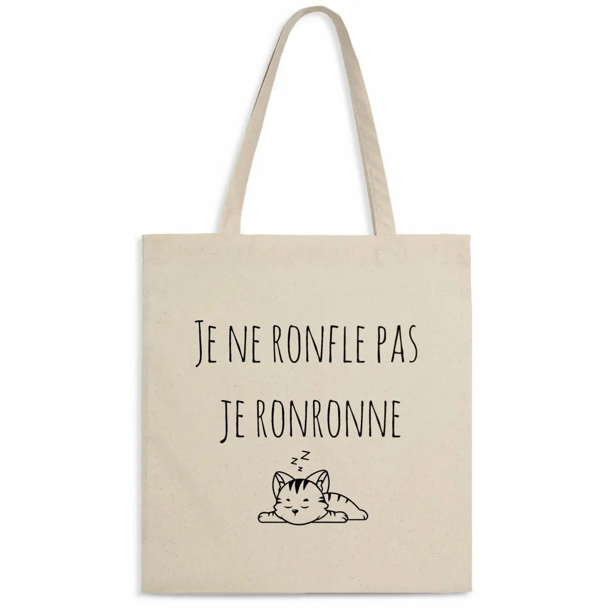 Totebag Je ne ronfle pas je ronronne