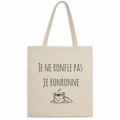 Totebag Je ne ronfle pas je ronronne