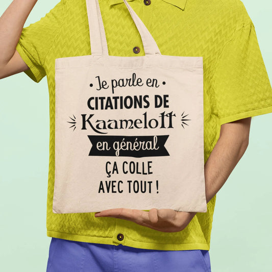 Totebag Je parle en citations de Kaamelott