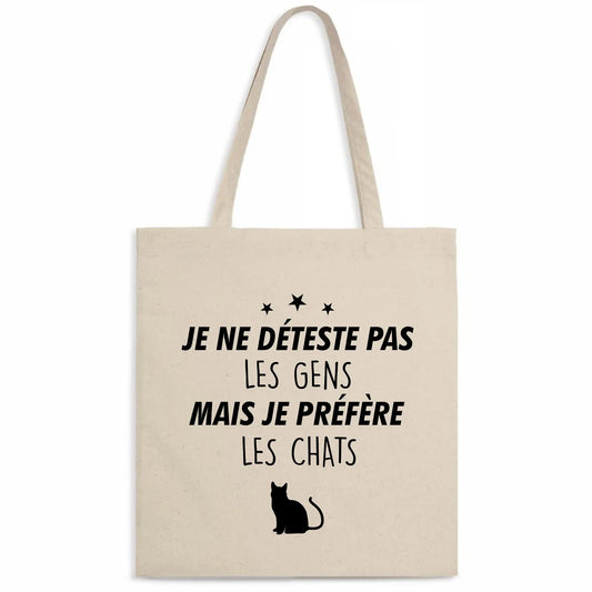 Totebag Je préfère les chats