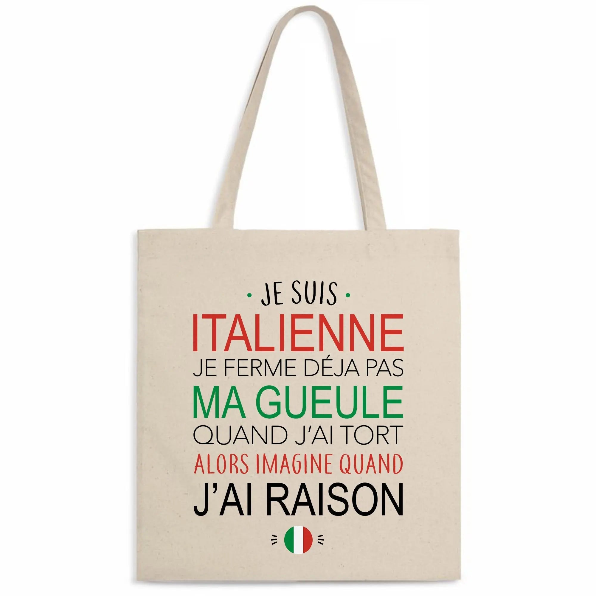 Totebag Je suis Italienne