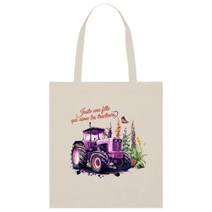 Totebag Juste une fille qui aime les tracteurs