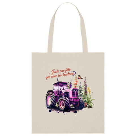 Totebag Juste une fille qui aime les tracteurs