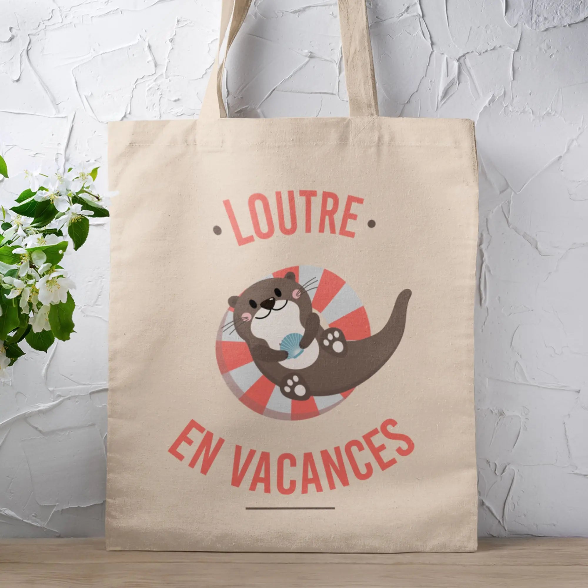 Totebag Loutre en vacances