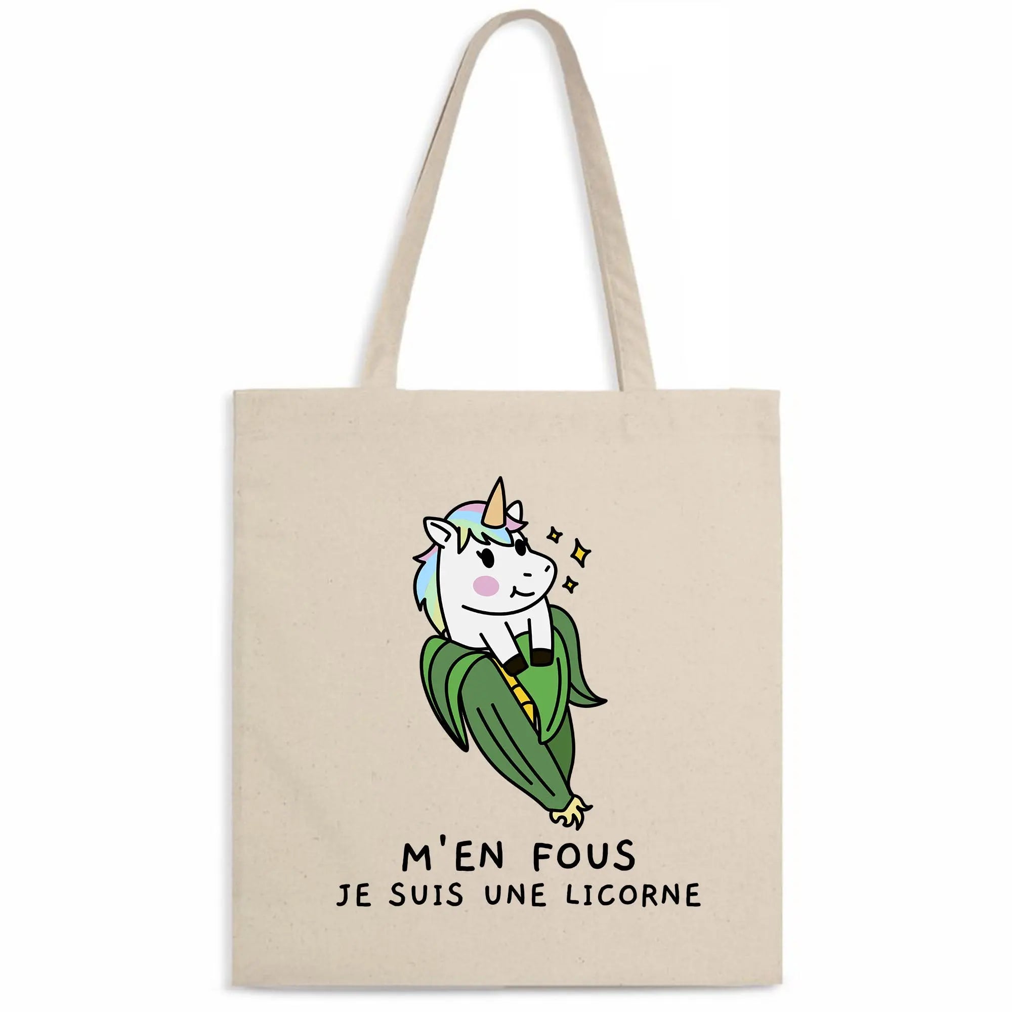 Totebag M'en fous je suis une licorne